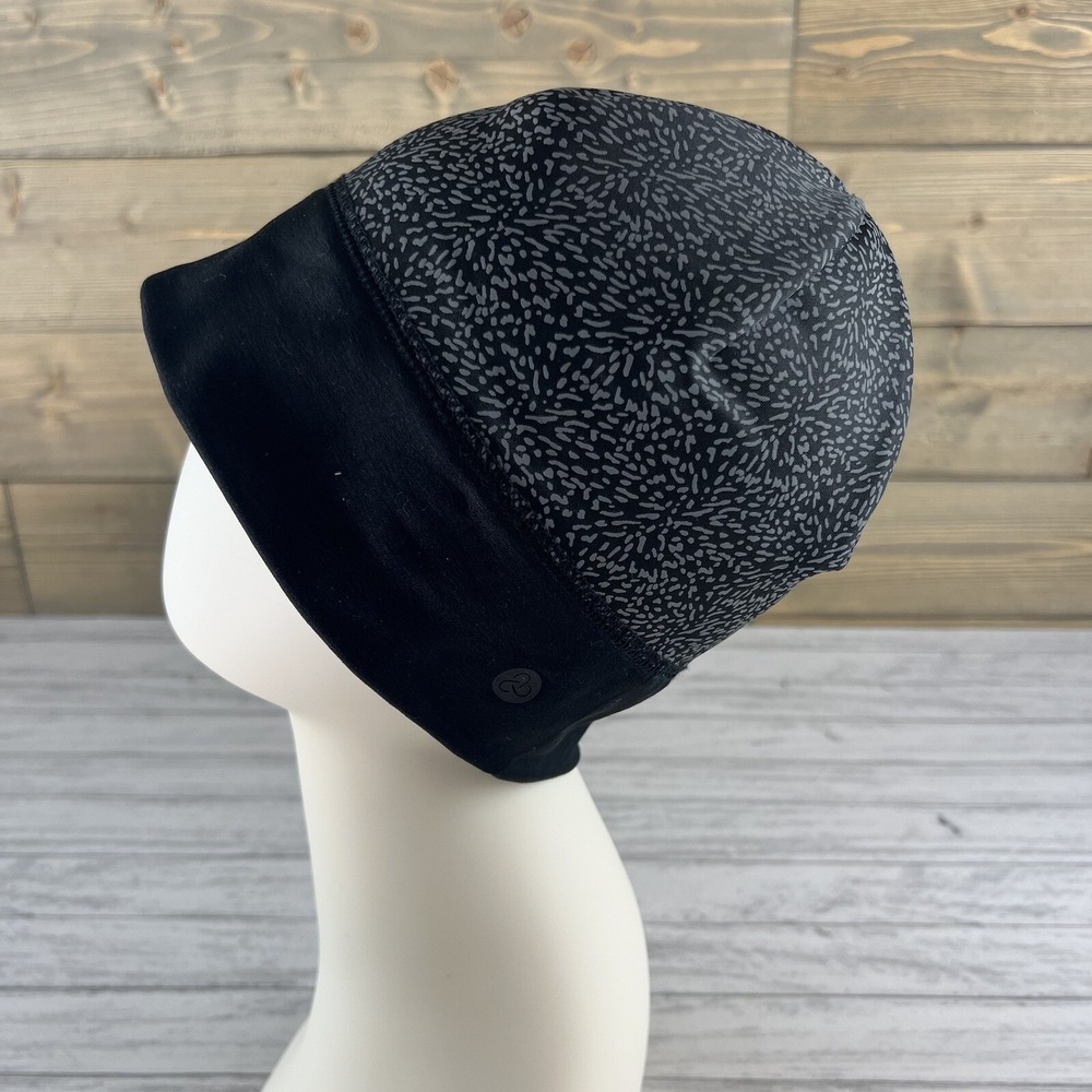 Zella Womens Beanie Black Gray One Size
